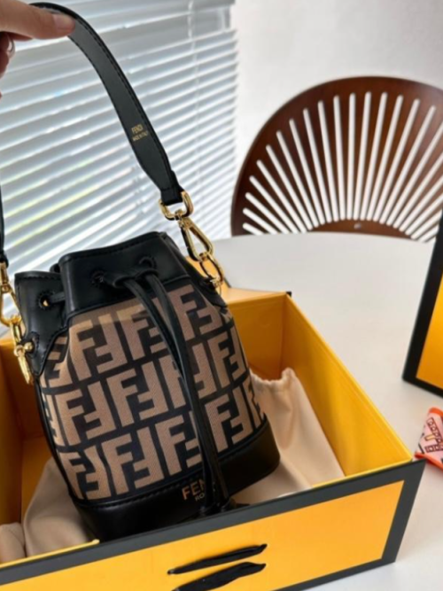 Replica FF Mon Tresor Silk Mini Bag in Brown