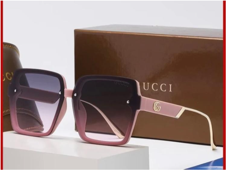Replica GG Luxury Big Frame Metal Sunglasses