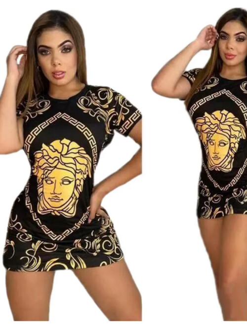 Replica Medusa Casual Print Dyeing Romper