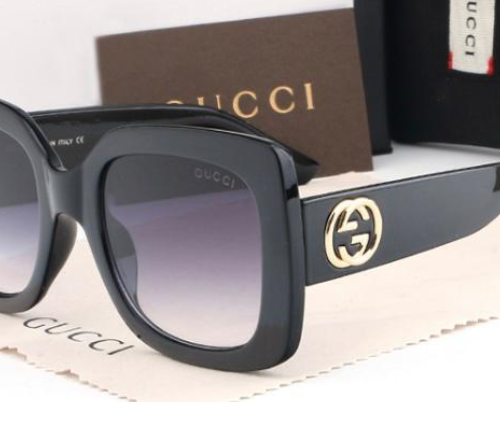 Replica Women's GG Sunglasses Black Grey 53mm