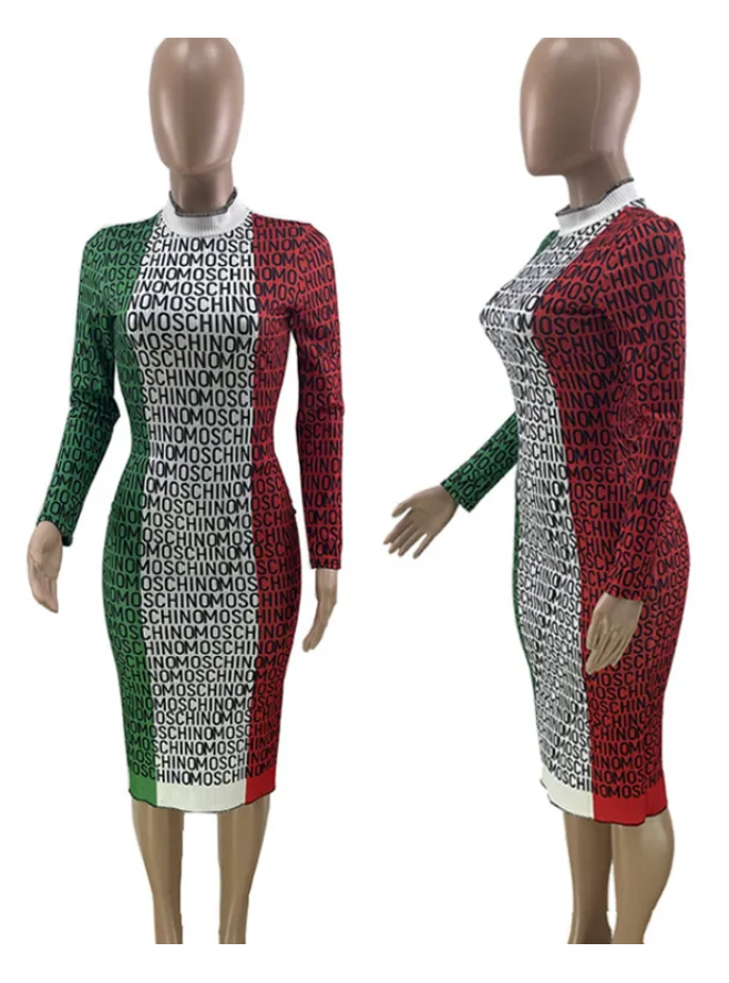 Replica Moschino Warm Maxi Bandage Bodycon Dress