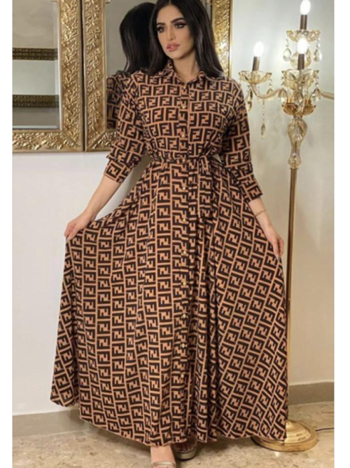 Replica FF Sexy Fashion Digital Print Women Dress