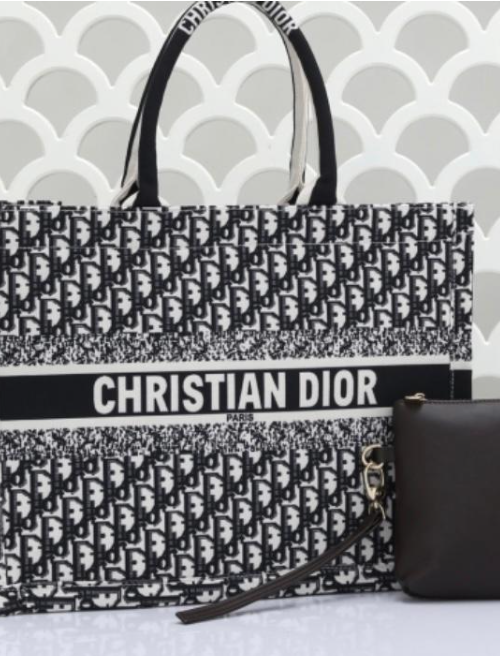 Replica DR Oblique Book Tote Blue Multicolor